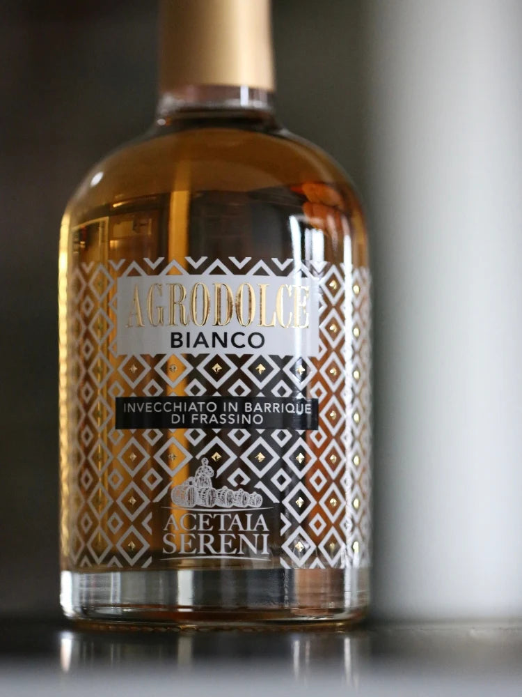 White Balsamic Vinegar - Agrodolce bianco aged in ash barrels